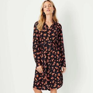 Ann Taylor Floral Button Up MIDI Dress size Small